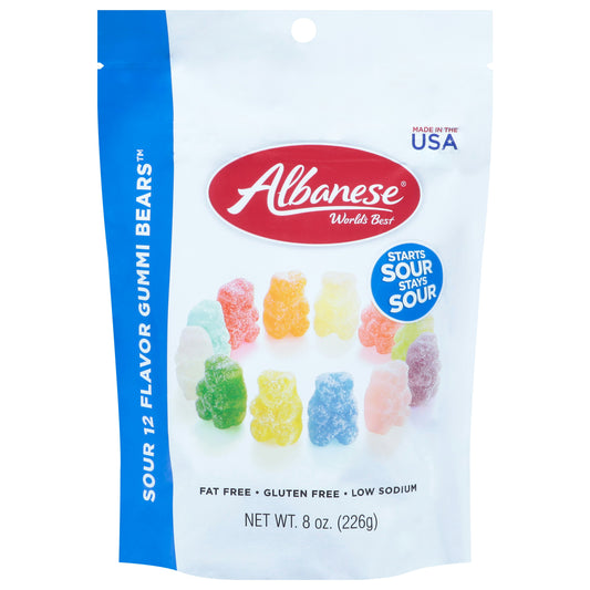 Albanese Gummi Bear Sour 12 Variety 8 Oz (Pack of 6)