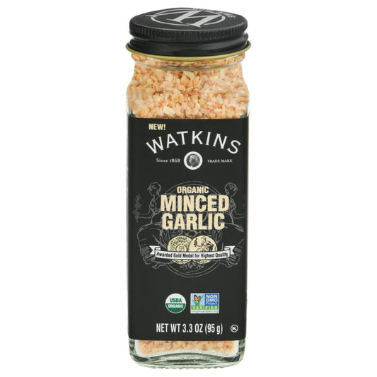 Watkins Garlic Minced Organic 3.3 Oz Pack of 3