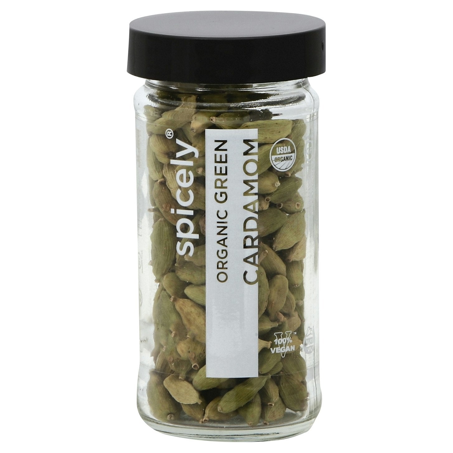 Spicely Organics Spice Green Cardamom Jar