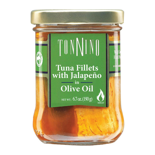 Tonnino Tuna Fillets With Jalapeno In Olive Oil 6.7 Oz Pack of 6