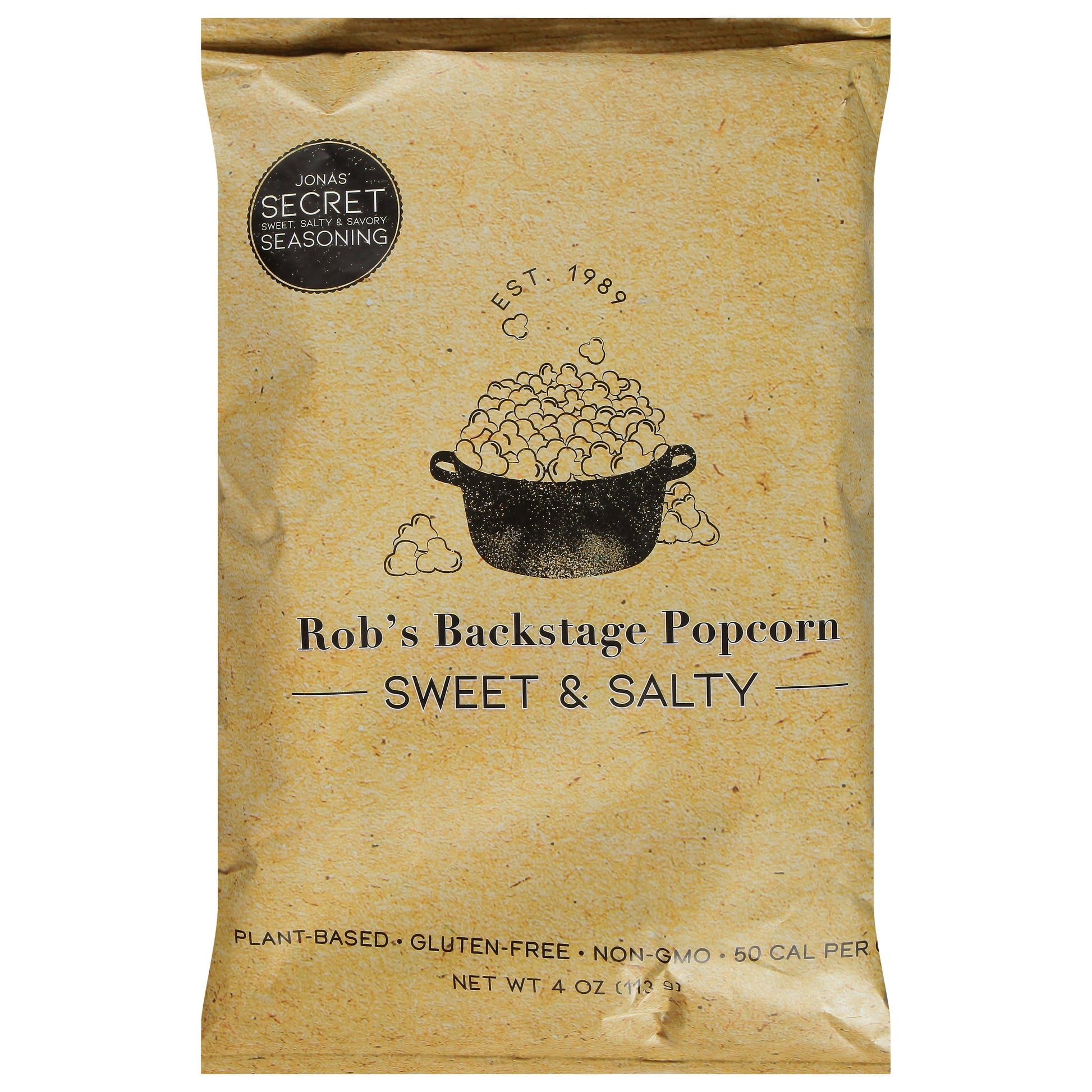 Rob's Backstage Popcorn Sweet And Salty - 4 Oz (Pack of 12)