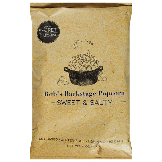 Rob's Backstage Popcorn Sweet And Salty - 4 Oz (Pack of 12)