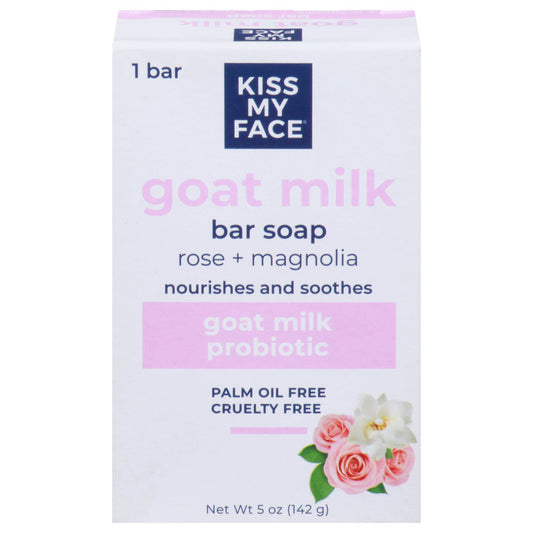 Kiss My Face - Bar Soap Goatmilk Rose & Magnolia - 5 oz