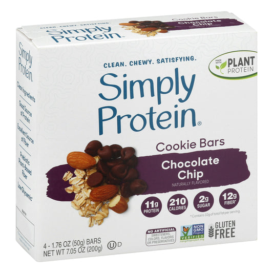 Simplyprotein Bar Cookie Chocolate Chip7.05 Oz (Pack of 6)