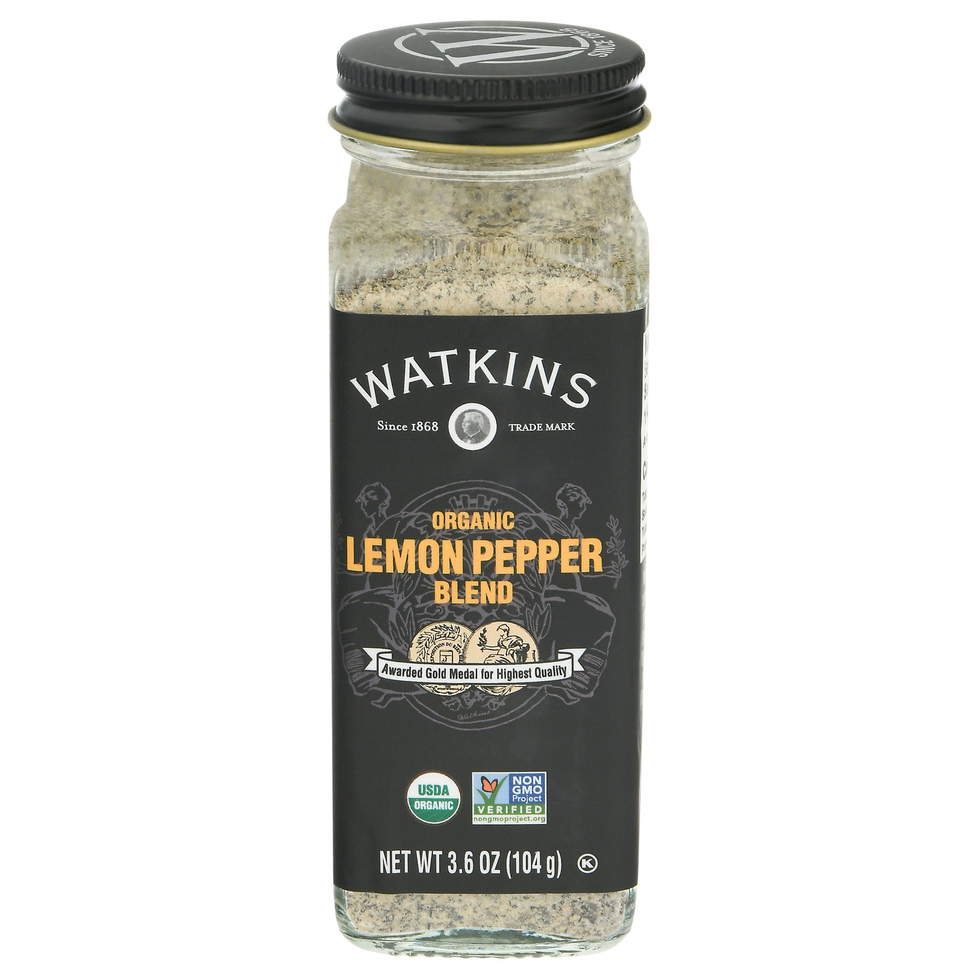 Watkins Seasoning Lemon Pepper Blend Organic 3.6 oz (Pack of 3)