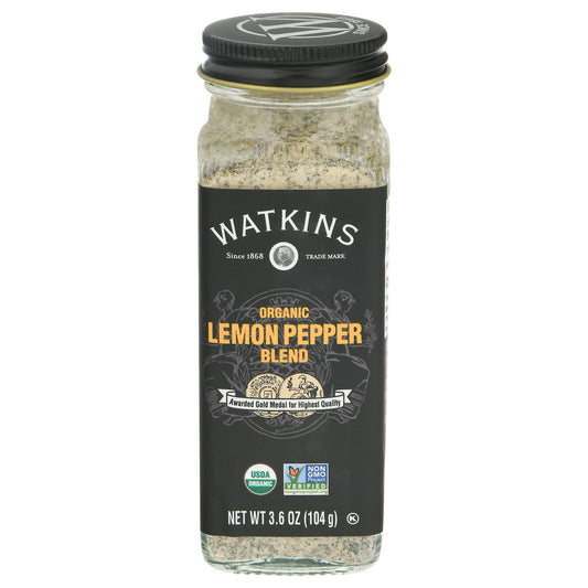 Watkins Seasoning Lemon Pepper Blend Organic 3.6 oz (Pack of 3)