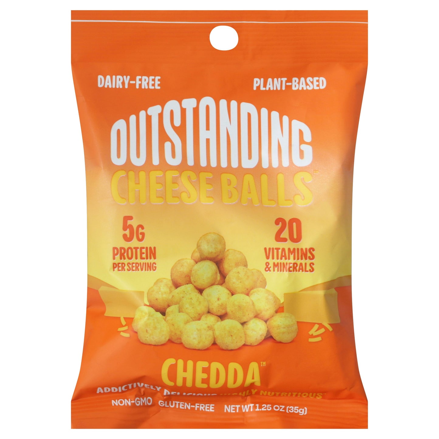 Outstanding Balls Cheese Cheddar 1.25 Oz (Pack of 8)