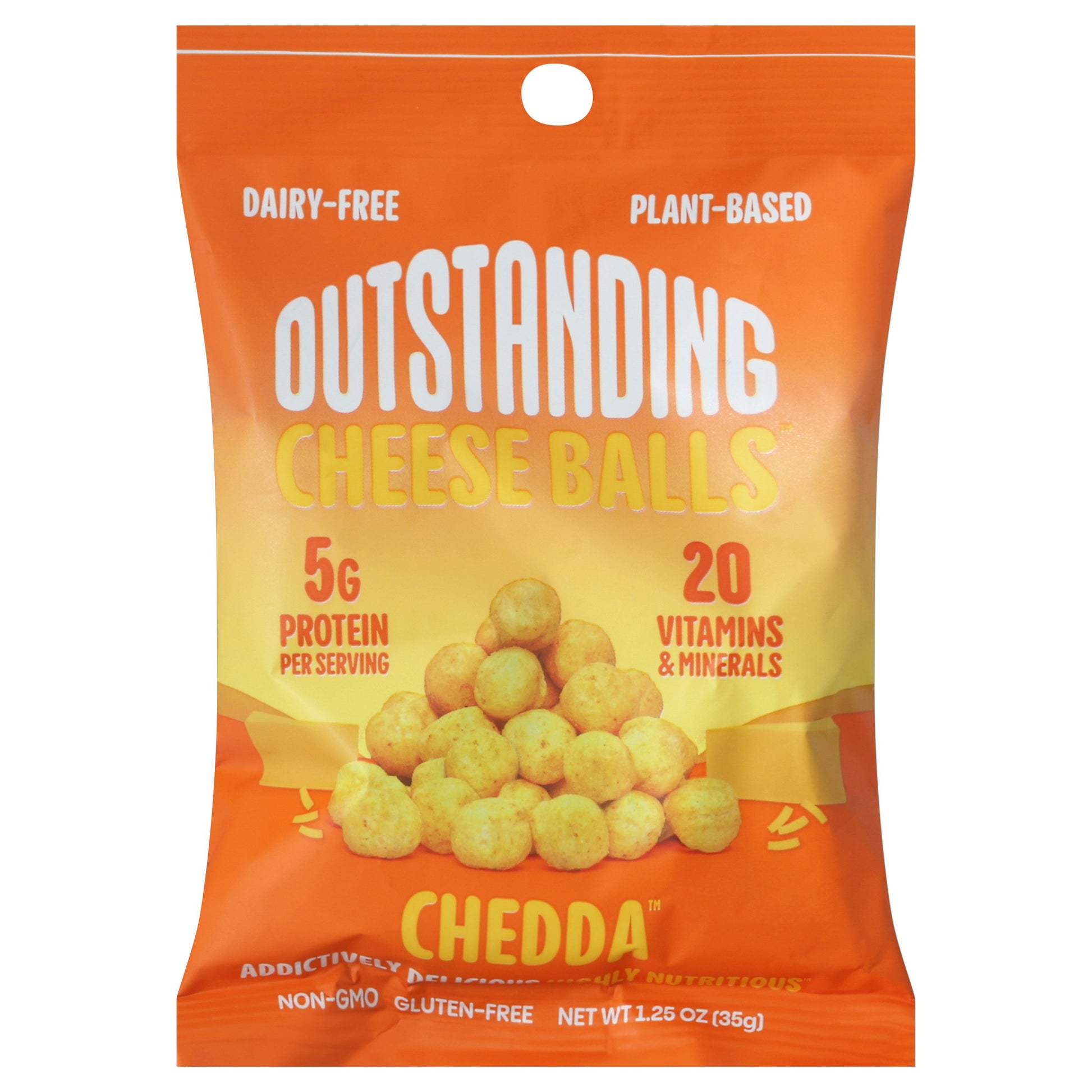 Outstanding Balls Cheese Cheddar 1.25 Oz (Pack of 8)