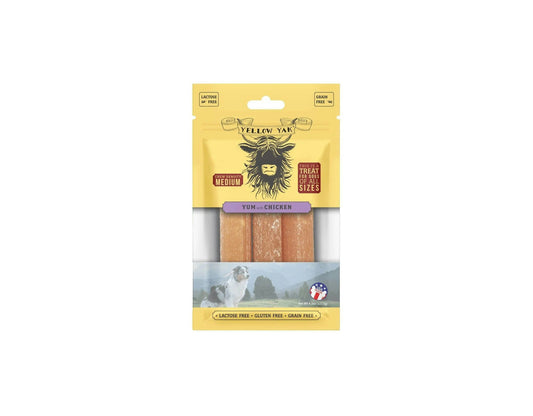 Yellow Yak - Yum Chicken Medium Density Chews for All Dogs 4.5 oz (Pack of 6)