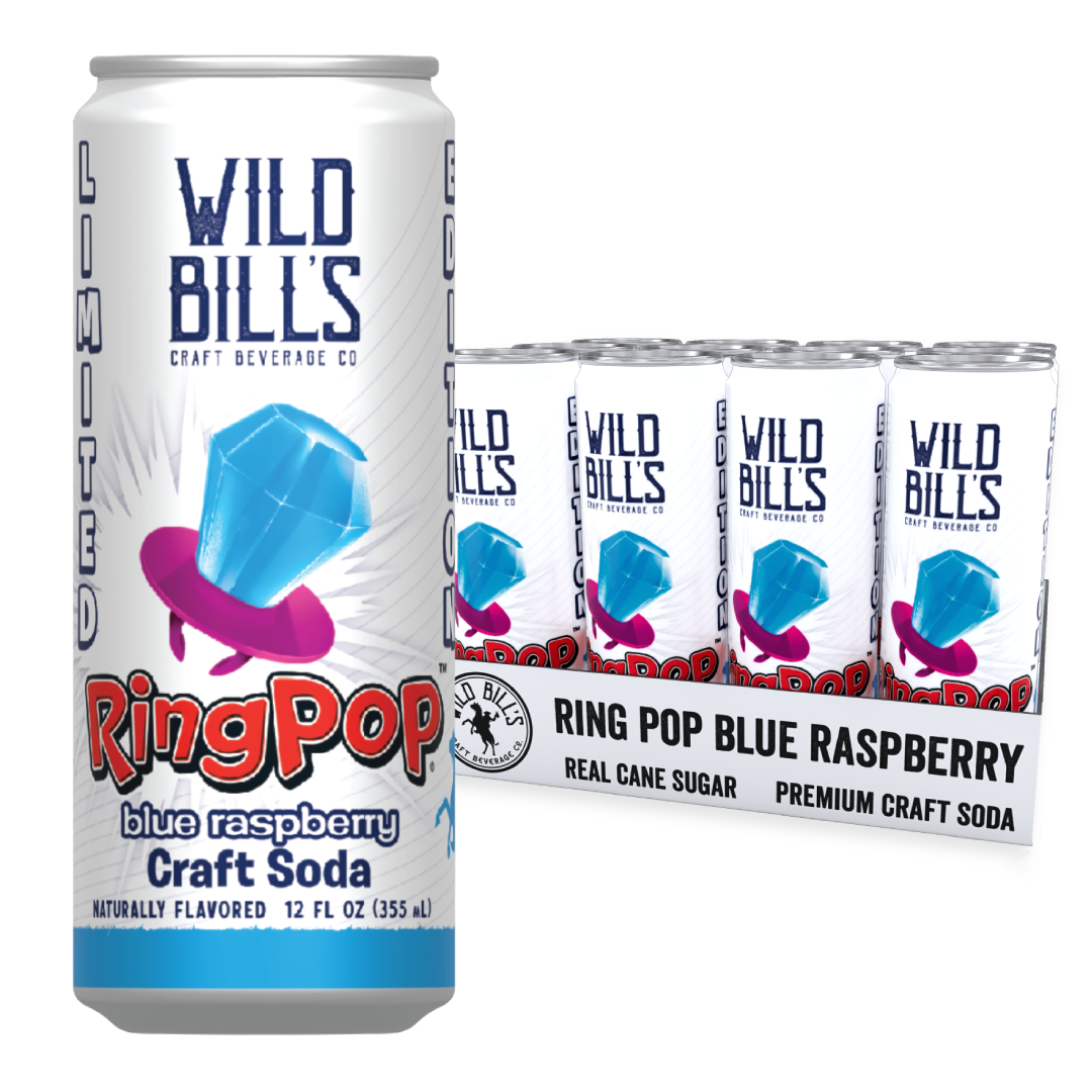 Wild Bills Craft Soda Ring Pop Blue Raspberry