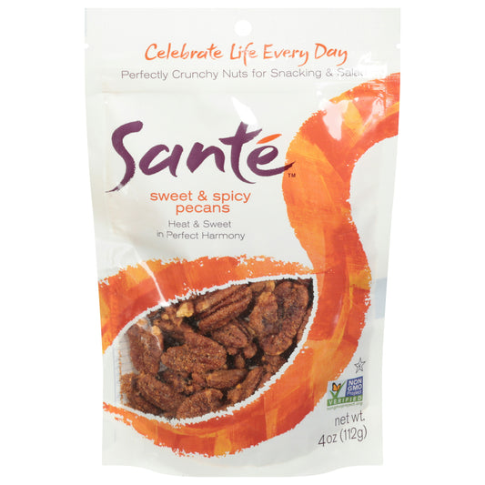 Sante Nuts Pecans Sweet Spicy 4 oz (Pack of 6)