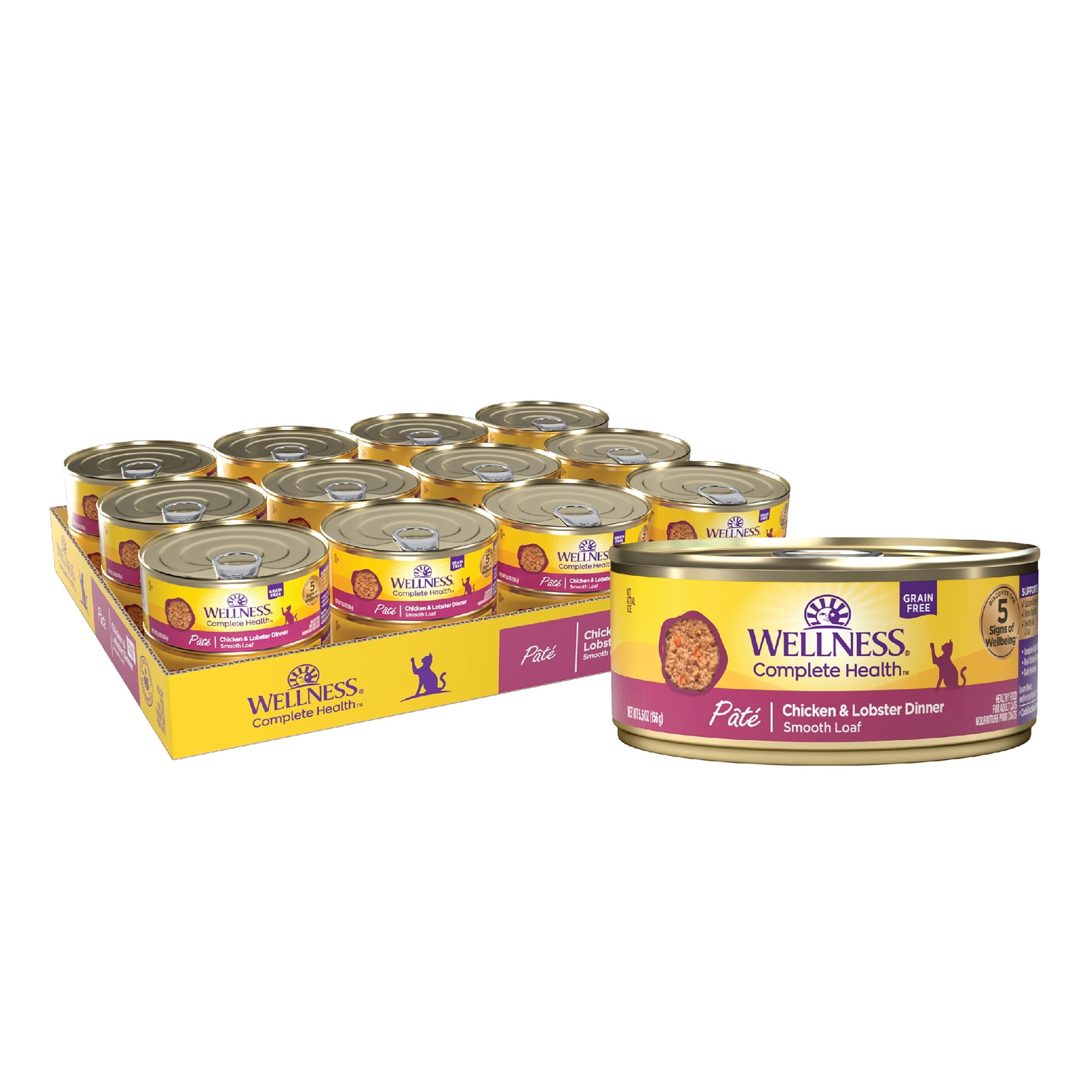 Wellness Pet Products Chicken & Lobster Cat Food, Can