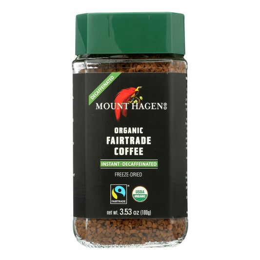 Mount Hagen Organic Fairtrade Instant Decaffeinated Coffee 3.53 Oz Pack of 6