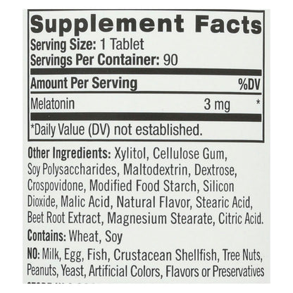 Natrol Melatonin Fast Dissolve Strawberry - 3 mg 90 Tb Pack of 1
