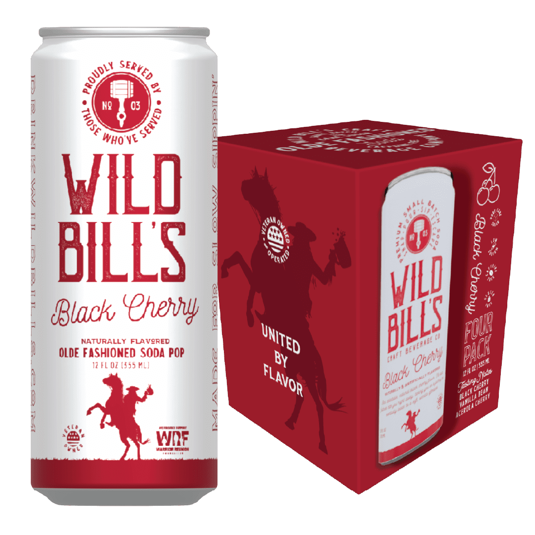 WILD BILLS CRAF (Pack Of 6) Wild Bills Craft Soda Soda Black Cherry 4-Pack 48 Fl Oz (24 Cans)