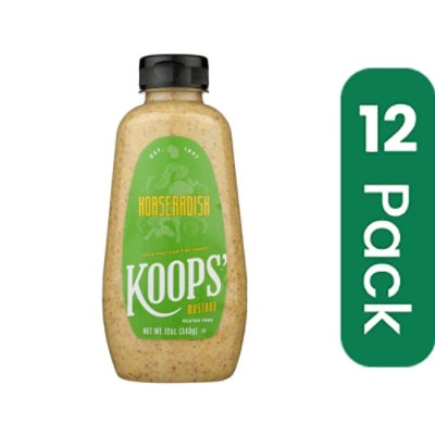 Koop's Mustard Horseradish 12 oz (Pack of 12)