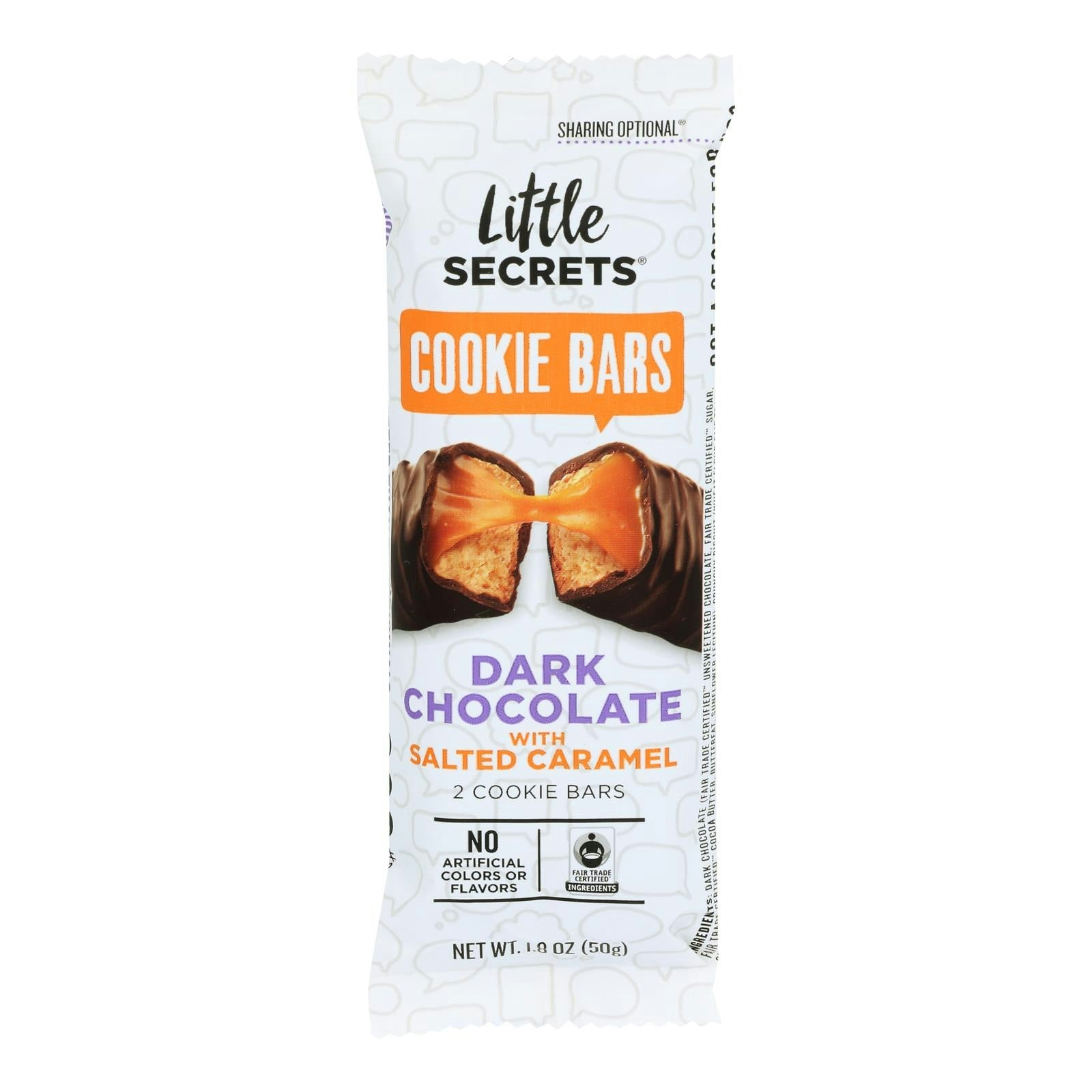 Little Secrets Salted Caramel Cookie Bars in Dark Chocolate