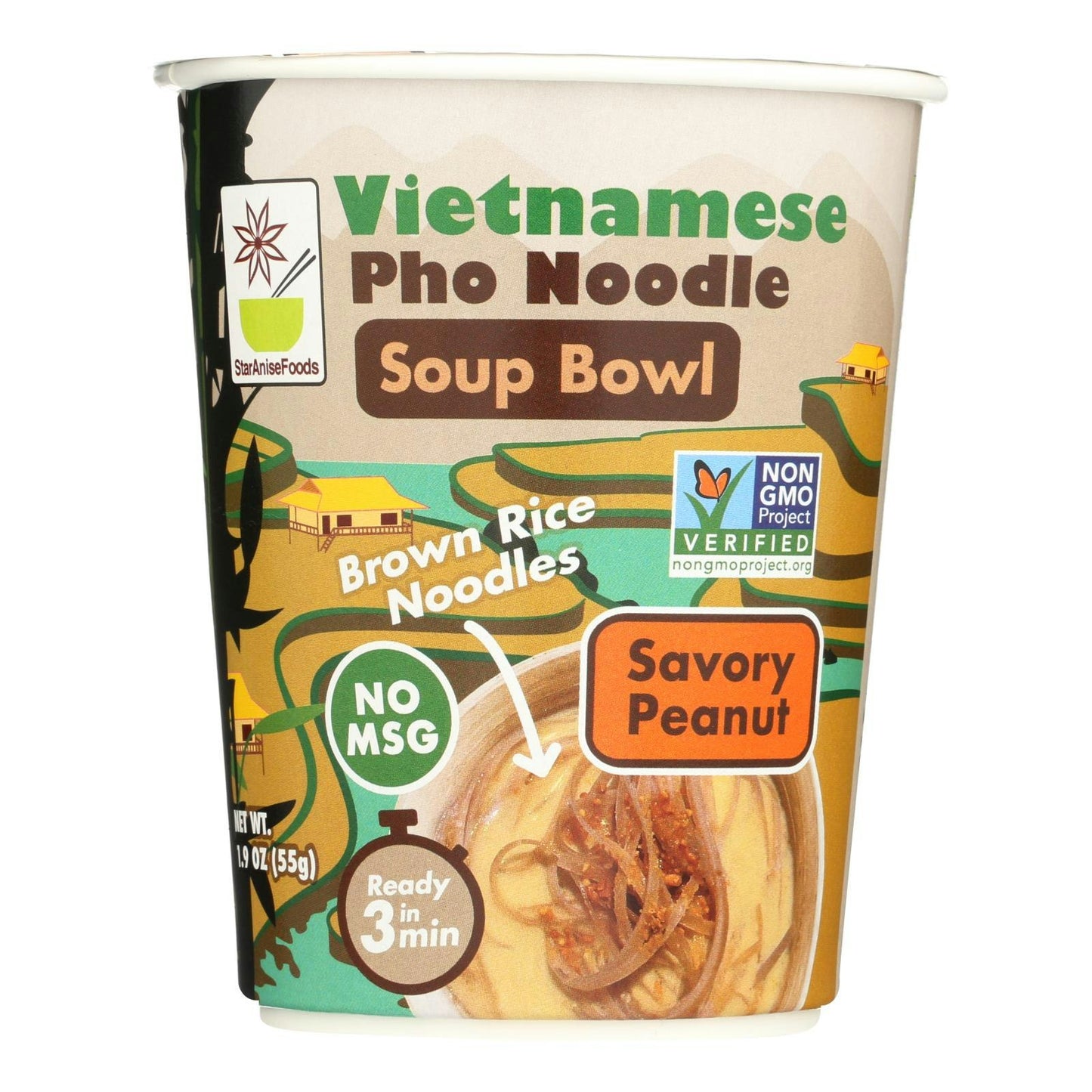 Star Anise Foods Vietnamese Pho Noodle Soup Bowl 1.9 Oz Pack of 6