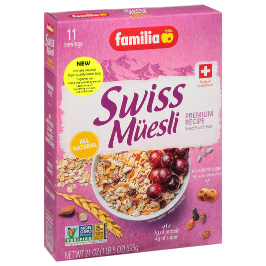 Familia Cereal Swiss Muesli No Sugar Nat 21 Oz (Pack of 6)