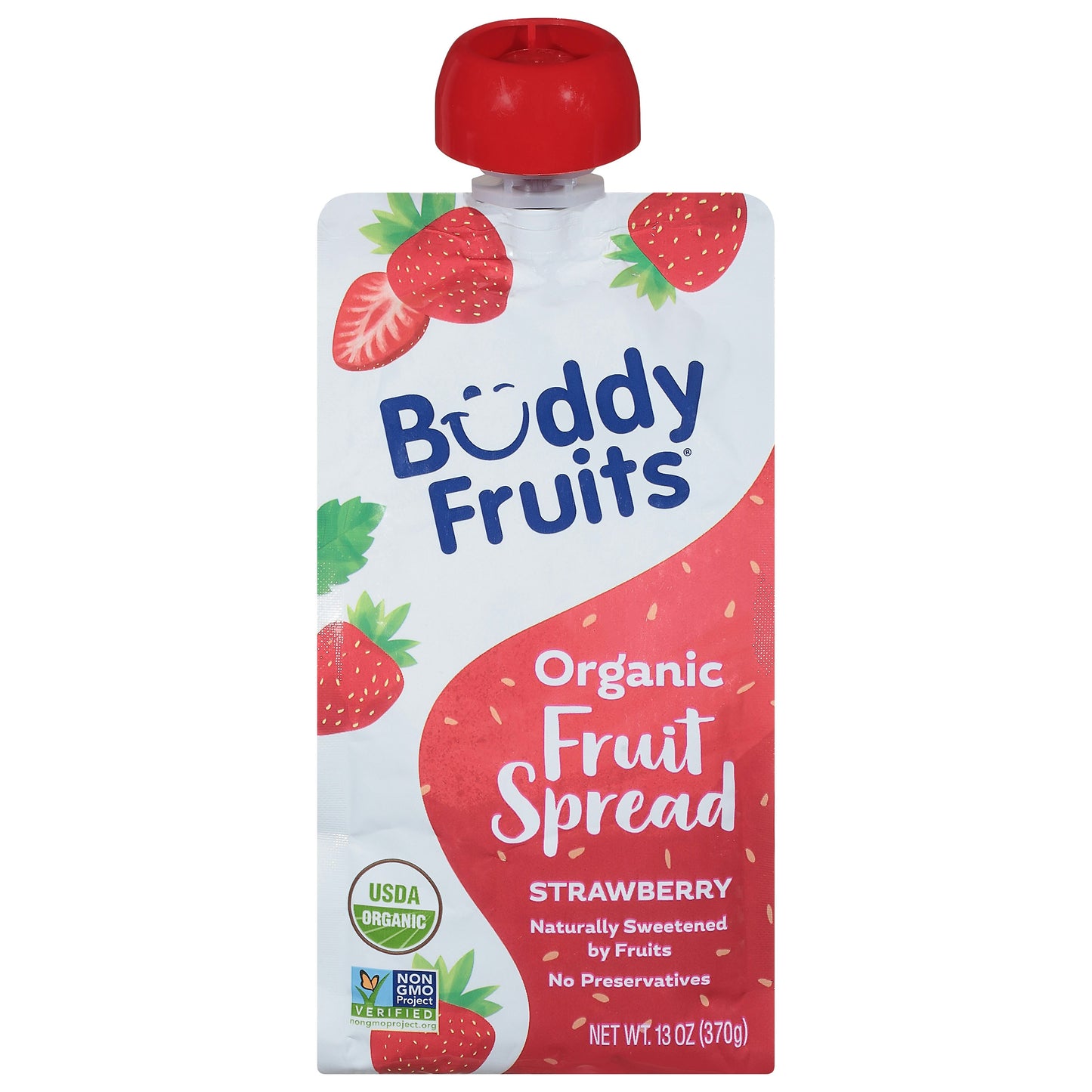 Buddy Fruits Organic Strawberry Fruit Spread 13 oz (Pack of 6)