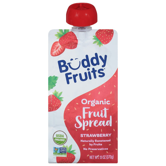 Buddy Fruits Organic Strawberry Fruit Spread 13 oz (Pack of 6)