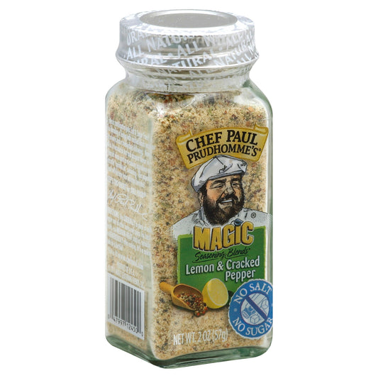 Chef Paul Prudhommes Seasoning Magic Blends Lemon & Cracked Pepper 2 Oz Pack of 6