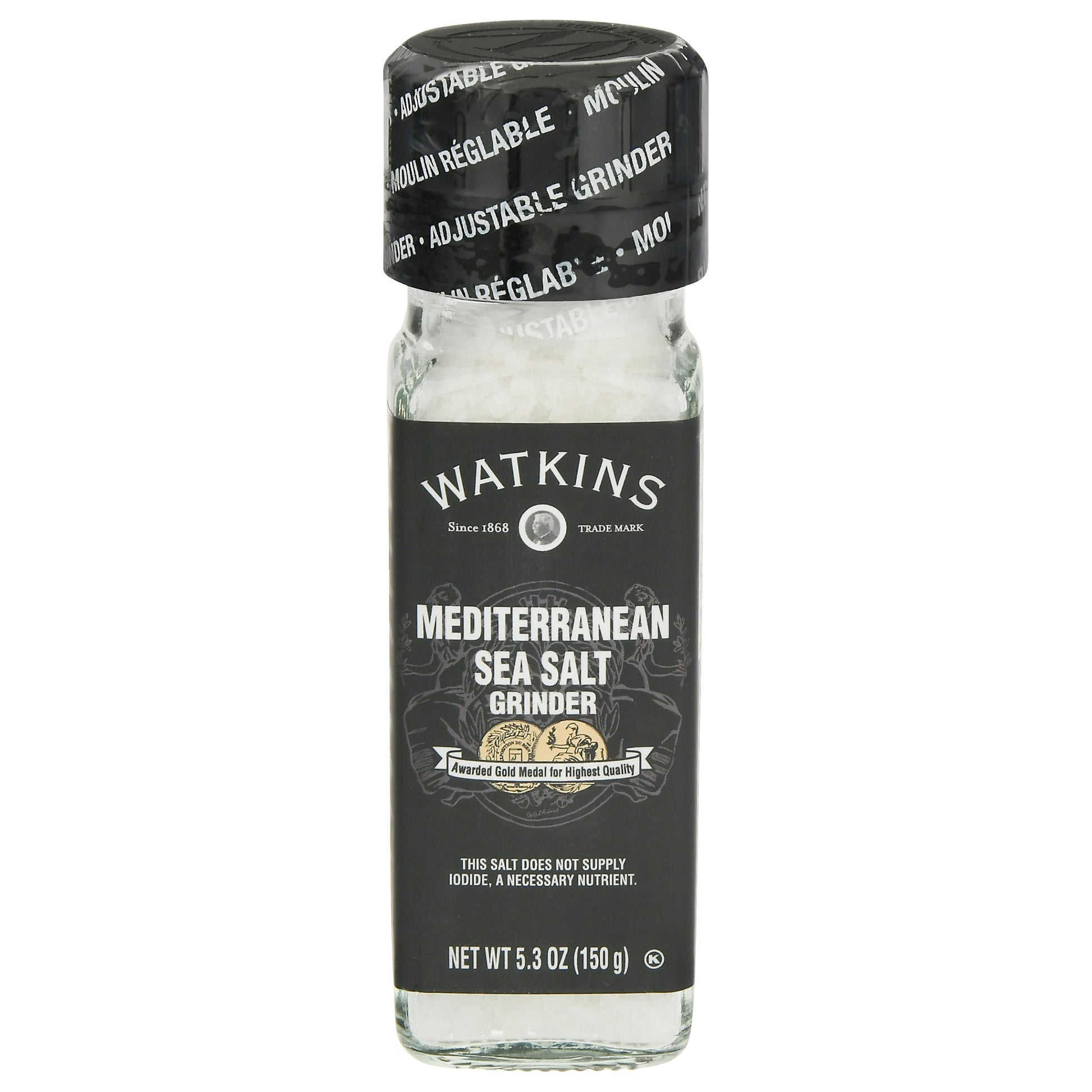 Watkins Sea Salt Mediterranean Grinder 5.3 Oz Pack of 3