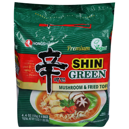 Nongshim Green Ramyun Noodles 17.6 oz (Pack of 4)