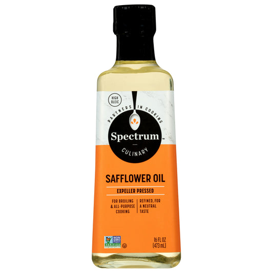 Spectrum Naturals Oil Safflower Olecic Hi Refined 16 oz (Pack of 6)