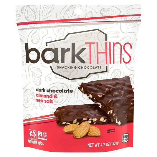 Barkthins Chocolate Covered Almond Dark 4.7 Oz (Pack of 12)