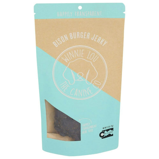 Winnie Lou Canine Co Bison Burger Jerky Dog Treat 2.5 Oz Pack of 6