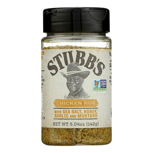 Stubb's Chicken Rub With Sea Salt Honey Garlic And Mustard 5.04 oz (Pack of 6)