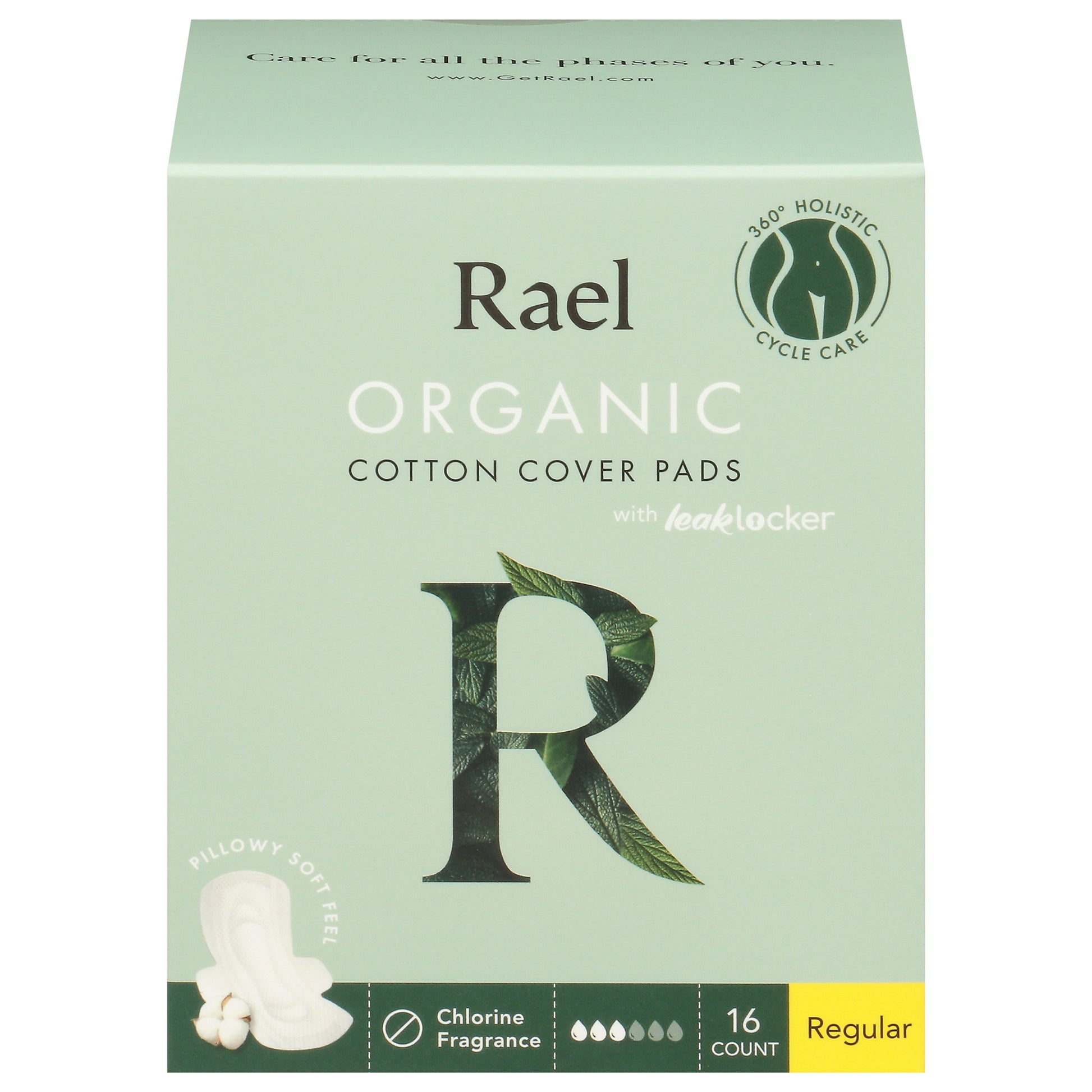 Rael Pads Cover Regular Organic 16 Ea