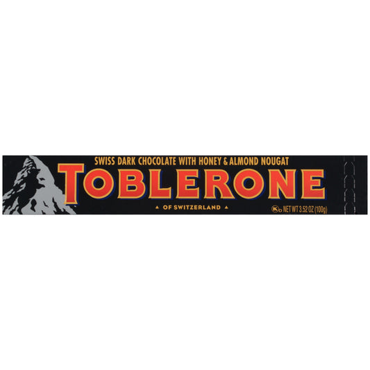 Toblerone Chocolate Bar Dark Bittersweet 3.52 oz (Pack of 20)