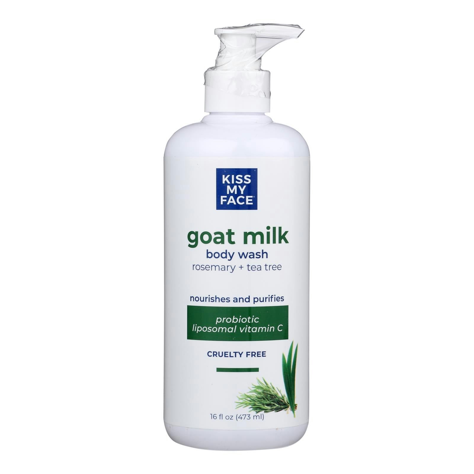 Kiss My Face Bodywash Goatmilk Rosemary Tea Tree