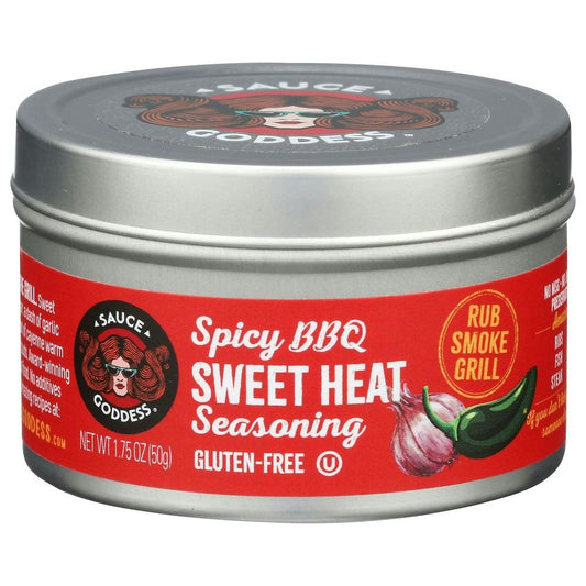 Sauce Goddess Spicy BBQ Sweet Heat Seasoning - 1.75 Ounce (Pack of 6)