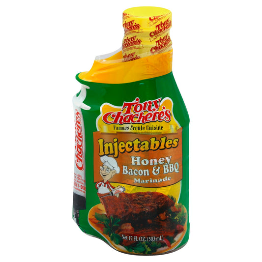 Tony Chacheres Marinade & Injectable Creole Honey Bacon 17 Oz (Pack of 6)