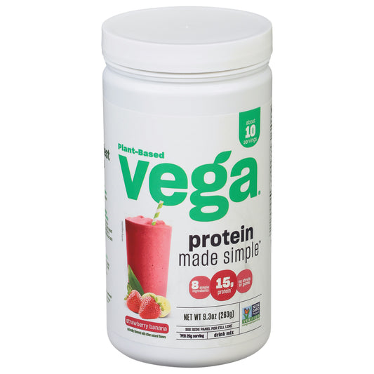 Vega Protein Simple Strawberry Banana 9.3 Oz (Pack of 3)