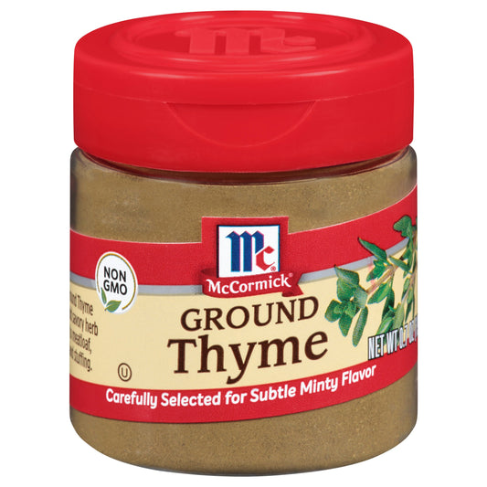Mc Cormick Spice Thyme Ground 0.7 Oz Pack of 6