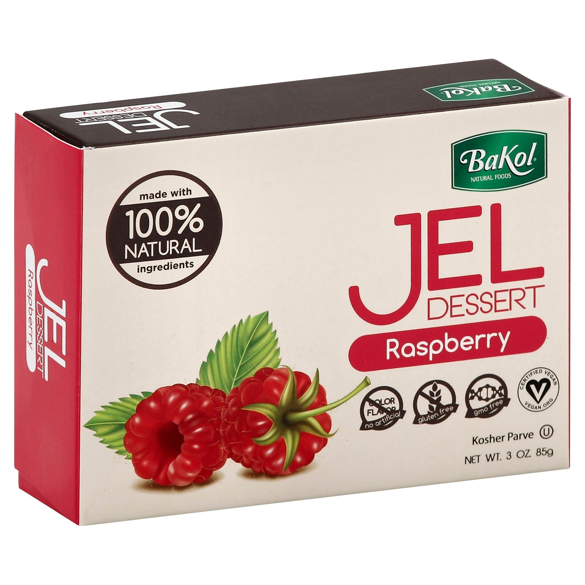 Bakol Dessert Jell Raspberry All natural 3 Oz Pack of 12