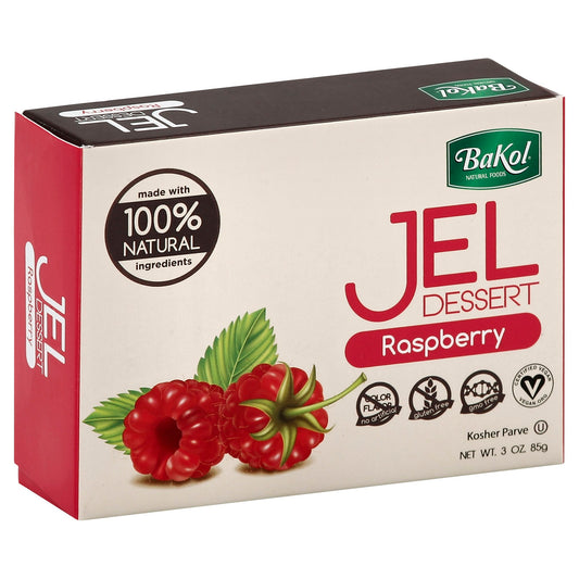 Bakol Dessert Jell Raspberry All natural 3 Oz Pack of 12