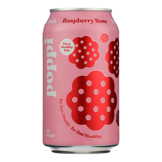 Poppi - Prebiotic Soda Raspberry Rose 12 fl. oz (Pack of 12)