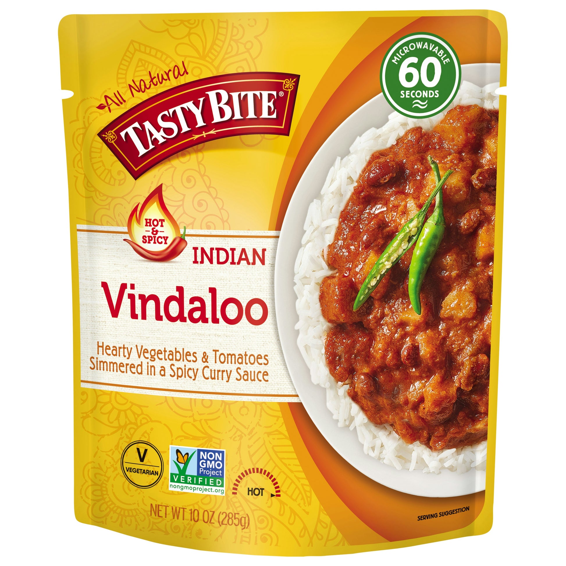 Tasty Bite Entree Pouch Vindaloo 10 Oz (Pack of 6)