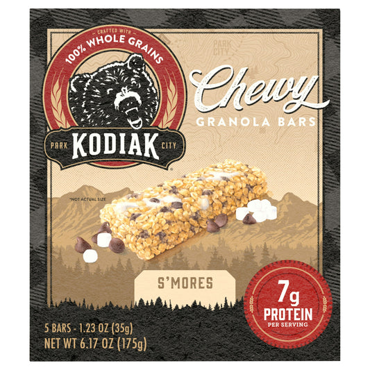 Kodiak Bar Granola Smores Chewy 6.17 Oz (Pack of 12)