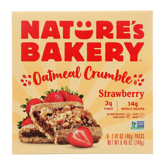 Nature's Bakery - Oatmeal Crumble Strawberry 8.46 oz (Pack of 6)