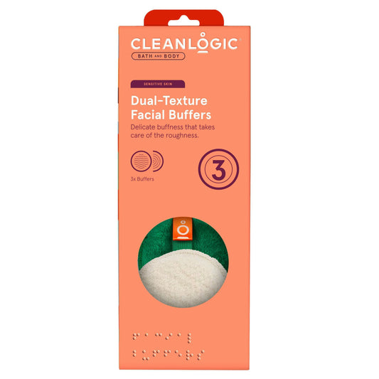 Cleanlogic - Facial Buffer Dual Texture (Pack of 6)