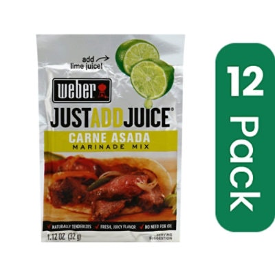 Weber Seasoning Carne Asada Just Add Juice 1.12 oz (Pack of 12)