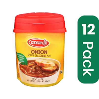 Osem Parve Onion Soup and Seasoning Mix - 14.1 Ounce (Pack of 12)