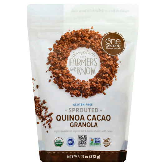 One Degree Granola Quinoa Cacao Organic 11 Oz Pack of 6