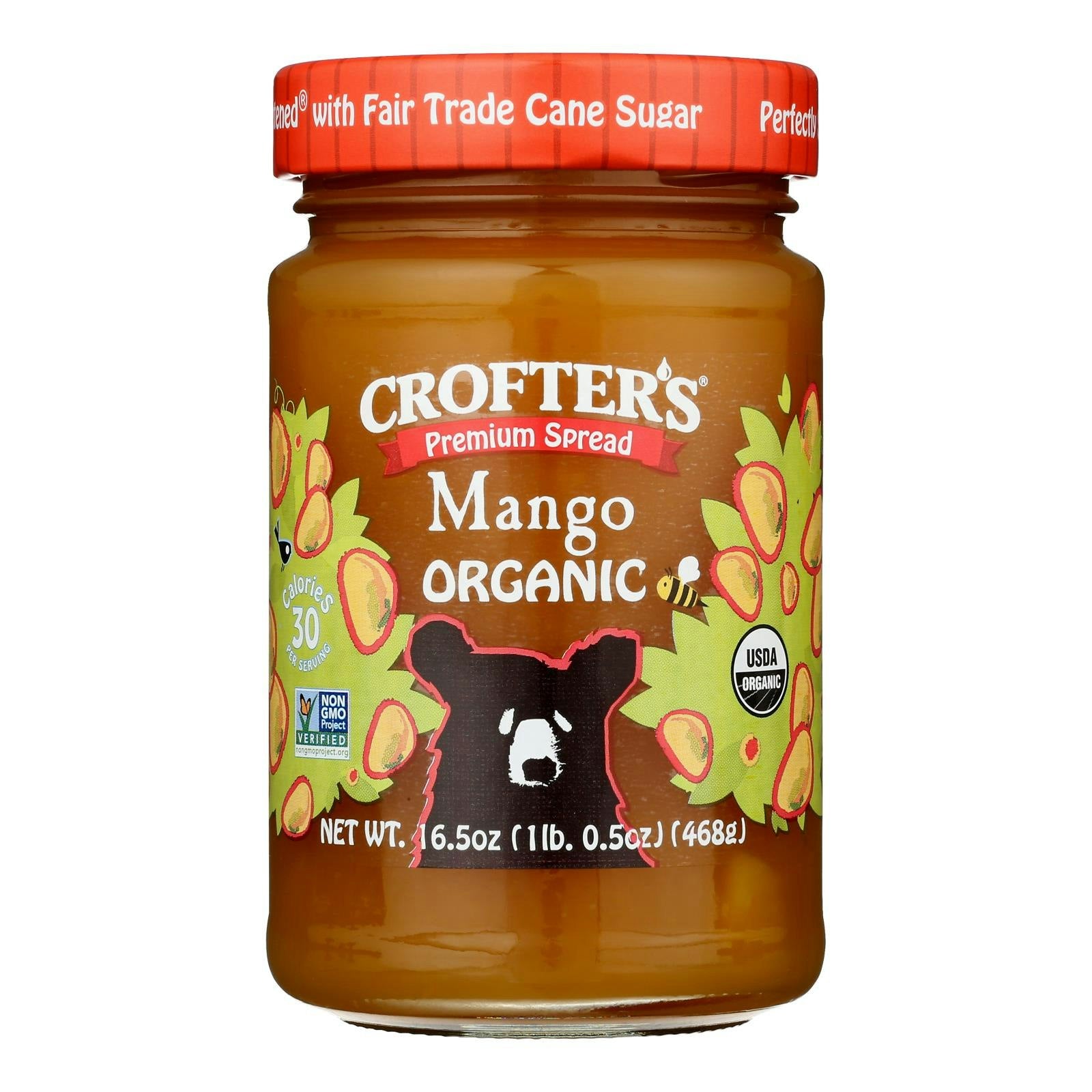 Crofters - Premium Spread Mango 16.5 Oz (Pack of 6)